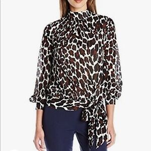 Trina Turk Farmington Georgette Silk Top SZ XS